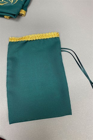 Biyeli Gelin Duvağı Nakışlı Damat Örtüsü ve Takı Kurdele Seti