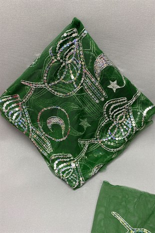 Bridal Veil with Ribbon Sequin Groom Veil and Jewelry Ribbon Set