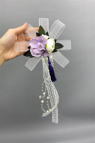 Pack of Suitcase and Convoy Car Ornament 1 Piece Lilac