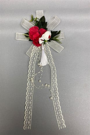 Pack of Suitcase and Convoy Car Ornament 3 Pcs. Red