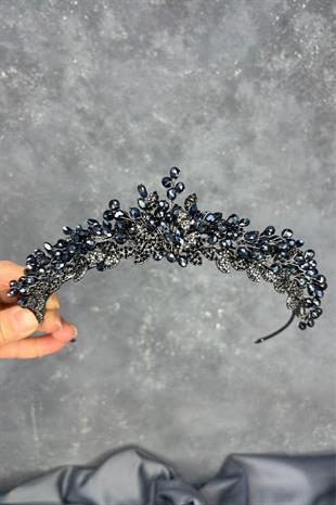 Boncuk İşlemeli Duru Gelin Kına Tacı