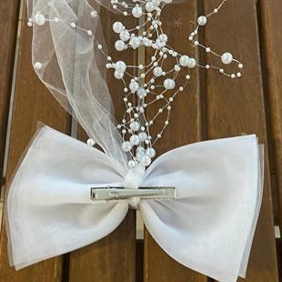 الجملة قبعة الزفاف تول مطرز والحجاب الفوال القوس