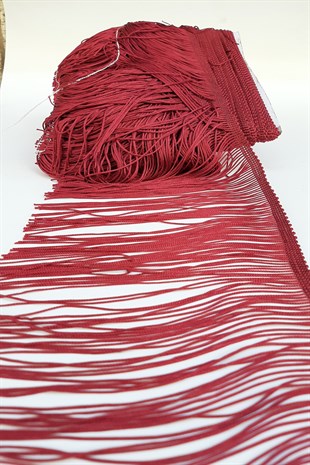 Bordo 15 Cm Saçak Şerit Püskül