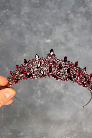 Bordo Ada Gelin Kına Tacı 