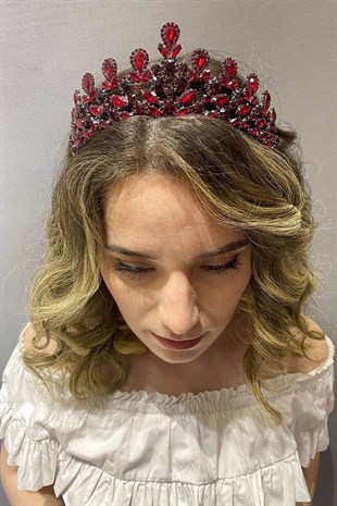 Bordo Beety Model Gelin Kına Tacı