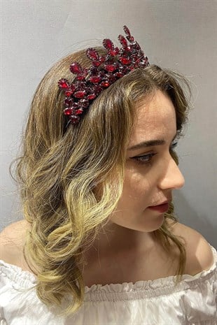 Bordo Beety Model Gelin Kına Tacı