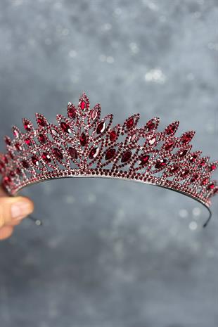 Burgundy Beria Bridal Henna Crown