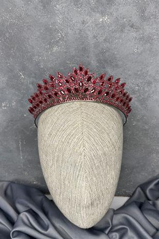 Burgundy Beria Bridal Henna Crown