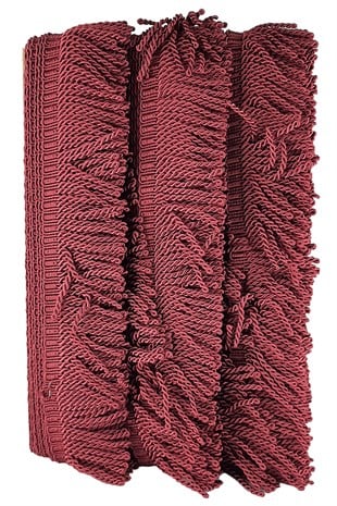 شرابة بورجوندي ملتوية بشراشيب 7 سم