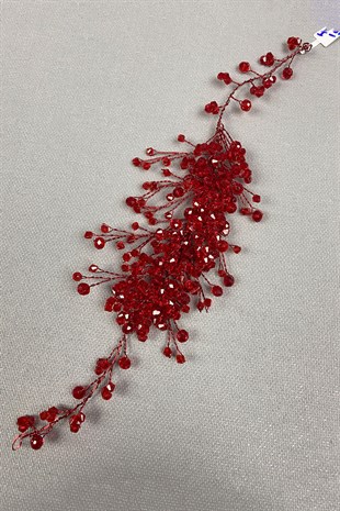 تاج الزفاف ديرين وإكسسوار الشعر باللون العنابي