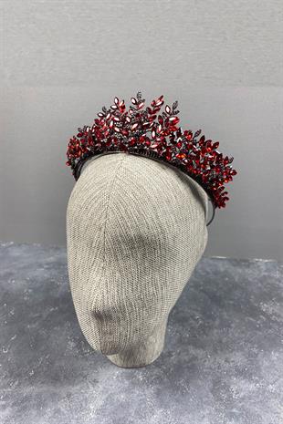 Burgundy Ezel 3D Bridal Henna Crown