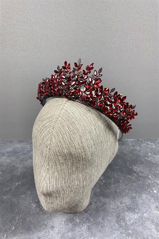 Burgundy Ezel 3D Bridal Henna Crown