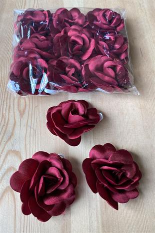 Claret Red Bridal Henna Hand Rose 12 Pcs