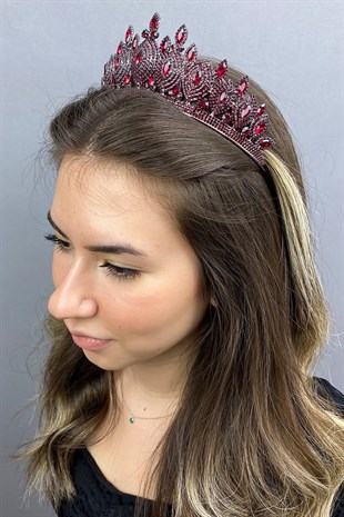 Burgundy Hera Henna Bridal Crown