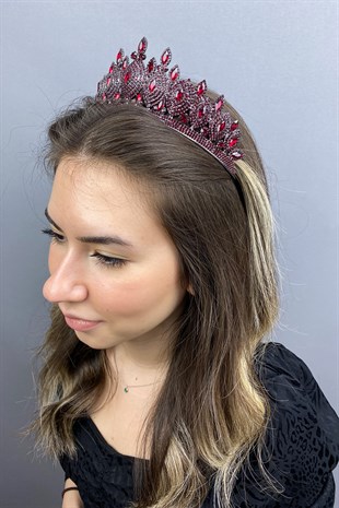 Burgundy Hera Henna Bridal Crown