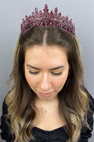Burgundy Hera Henna Bridal Crown