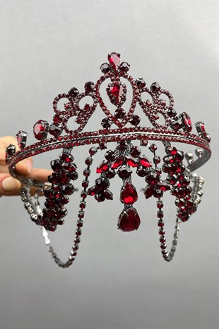 Bordo Hürrem Gelin Kına Tacı