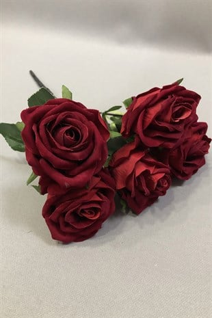 Bordo Kadife Yapay Gül