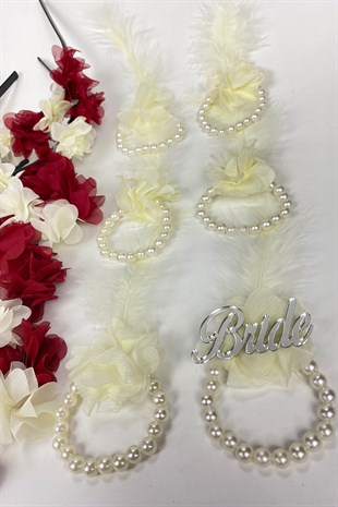 Claret Red Laser Flower Bridesmaid Tiara and Gift Child Tiara 6 pcs