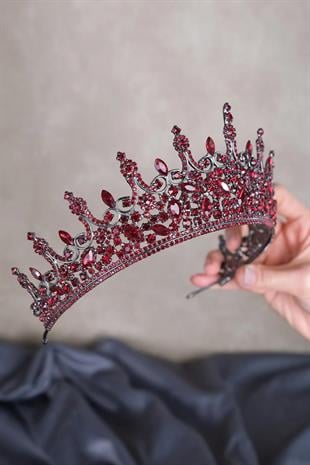 Claret Red Leonis Princess Model Bridal Henna Crown