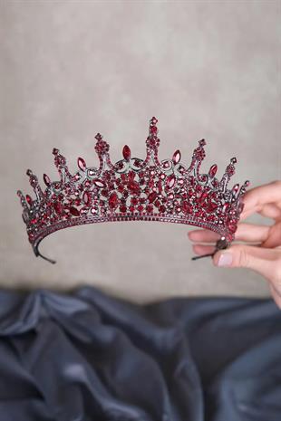 Claret Red Leonis Princess Model Bridal Henna Crown