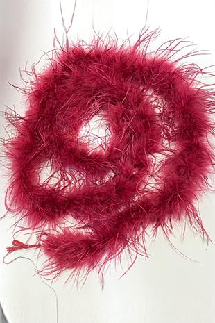 Burgundy Malibu Ostrich Feather