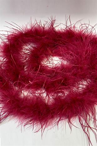 Burgundy Malibu Ostrich Feather