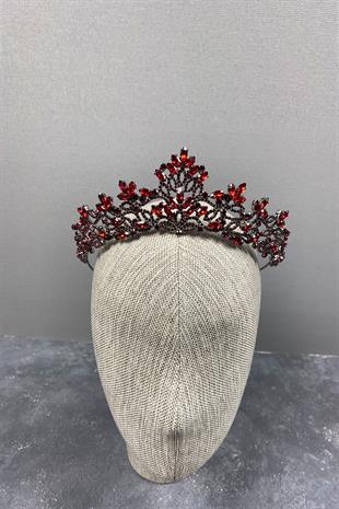 Burgundy Melis Model Bride Henna Crown