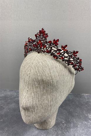 Burgundy Melis Model Bride Henna Crown