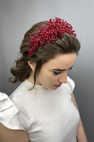 Claret Red Pollux Crystal Stone Henna and Bridal Crown