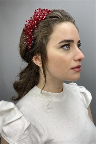 Claret Red Pollux Crystal Stone Henna and Bridal Crown