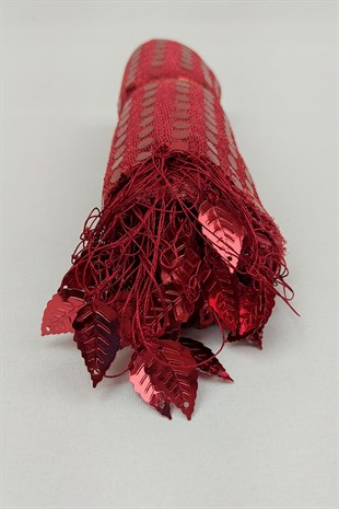 Claret Red Sequin Handkerchief 50 pcs