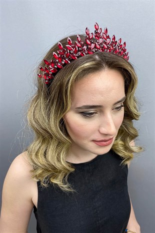 Burgundy Color Bridal Henna Crown
