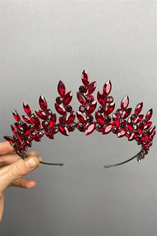 Burgundy Color Bridal Henna Crown