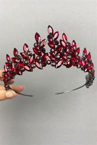 Claret Red Subra Model Bridal Henna Crown
