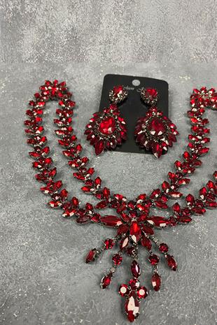Sultan Crown Bridal Henna Hair Accessory and Stone Earring Set
