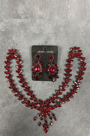 Sultan Model Forehead Bridal Henna Hair Accessory And Earring Set