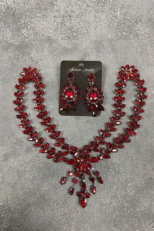 Sultan Model Forehead Bridal Henna Hair Accessory And Earring Set