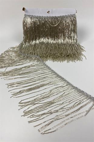 Boru Boncuklu 15 cm Saçak Püskül 1 mt