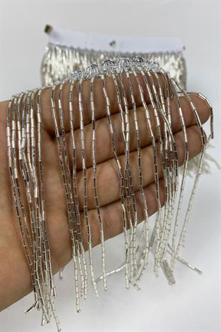 Boru Boncuklu 15 cm Saçak Püskül 1 mt