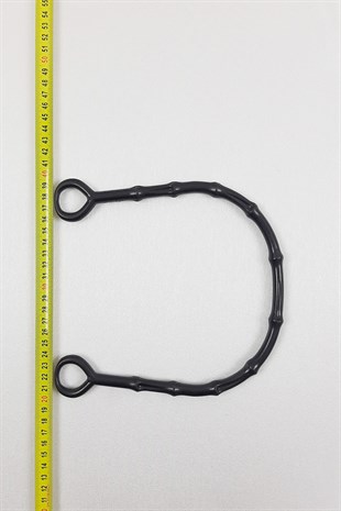 Burgulu Siyah Çanta Sapı