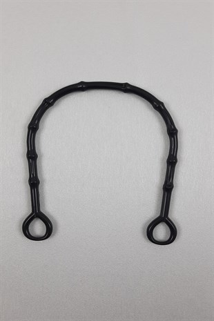 Burgulu Siyah Çanta Sapı