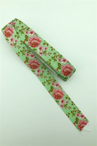 Büyük Çiçek Baskılı Gorgren Kurdele