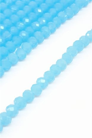 Buzlu Mavi Kristal Boncuk 6 Mm