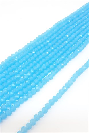 Buzlu Mavi Kristal Boncuk 6 Mm