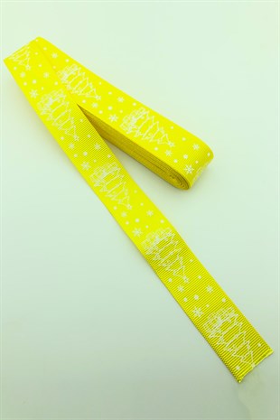 Çam Ağaç Desenli Yılbaşı  Kurdelesi