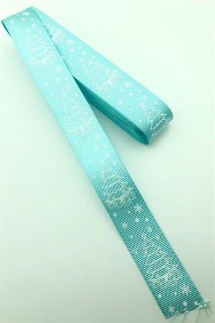 Çam Ağaç Desenli Yılbaşı  Kurdelesi