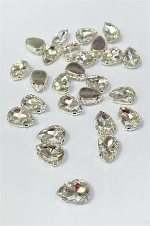 Cam Büyük Damla Kasalı Dikme Taş 10 Adet