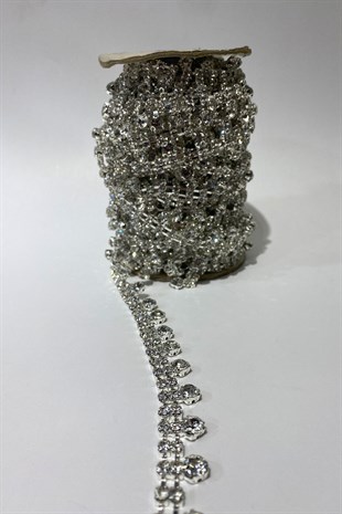 Glass Oval Stone Shiny Evening Dress with Stone Stripe