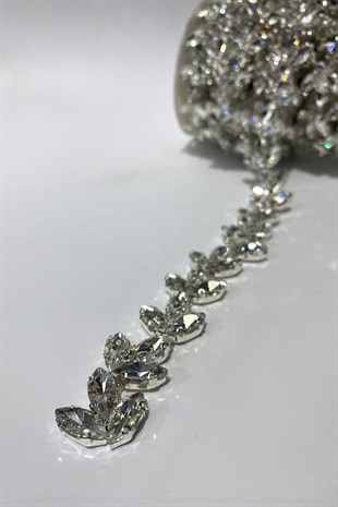 Shiny Evening Dress With Glass Stones